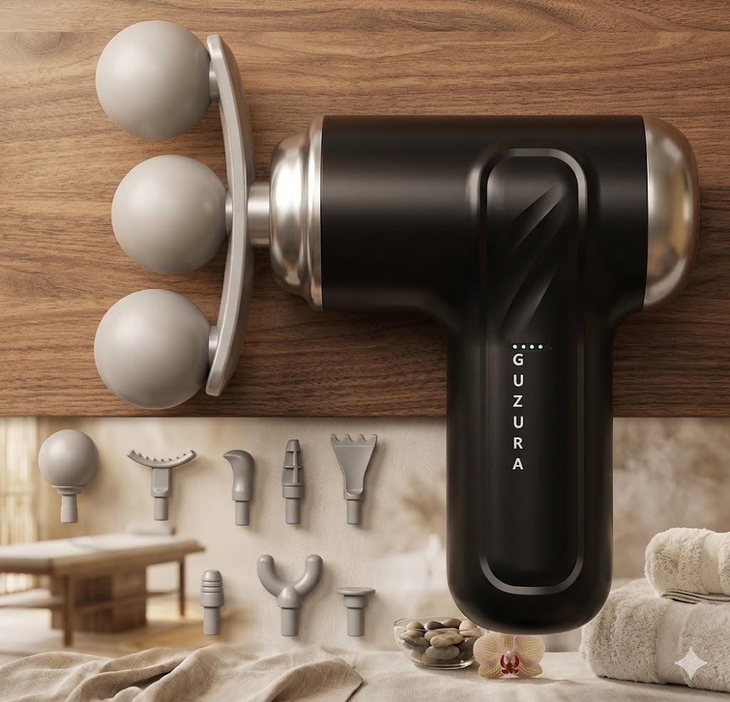 9-in-1 Deep Tissue Massage Gun with 3 Heads | Professional Percussion Muscle Massager for Pain Relief & Body Relaxation