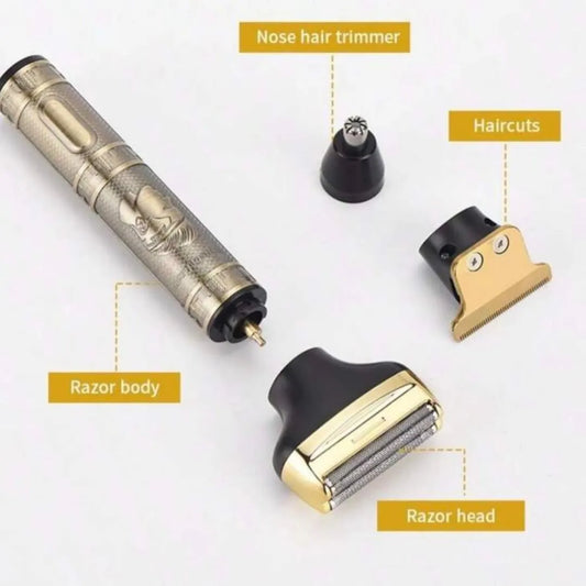 DL 9266 3-in-1 3 In 1 Rechargeable Hair Trimmer, Shaver, Nose Trimmer For Men. Hair Removal machine for men