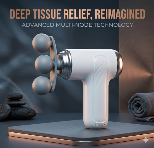 9-in-1 Deep Tissue Massage Gun with 3 Heads | Professional Percussion Muscle Massager for Pain Relief & Body Relaxation