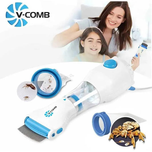 V Comb Head Lice Machine With Filter, Head Lice Treatment Machine Electric V Comb Head Lice Removal Machine Anti Lice Machine