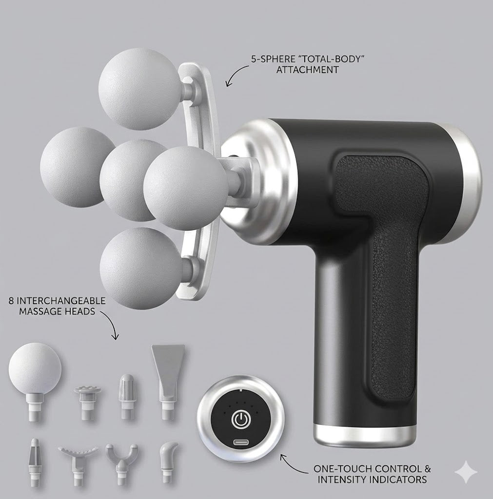 Professional 9-in-1 Multi-Functional Full Body Deep Tissue Massager - Instant Pain Relief & Muscle Recovery Therapy"