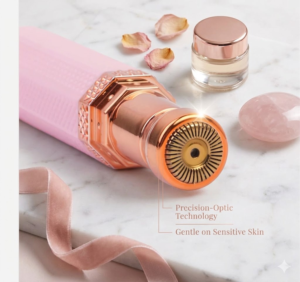 Jawa JW-1022 Flawless 2-in-1 Electric Rechargeable Hair Trimmer for Women - Painless Eyebrow Shaper & Facial Shaver