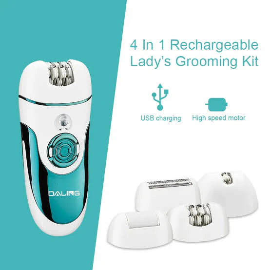Original Daling 4-in-1 Professional Beauty & Grooming Kit - Epilator, Shaver & Callus Remover