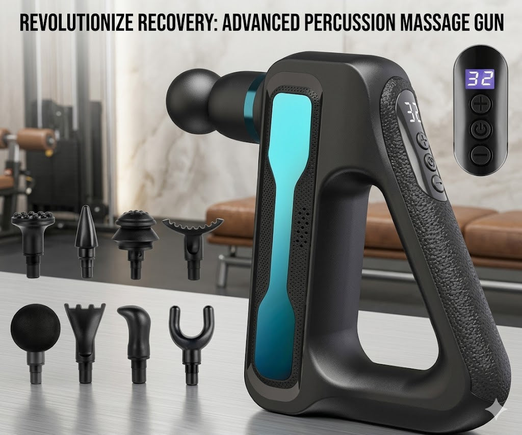32 Speed 8-in-1 Muscle Recovery Massage Gun – Instant Relief for Back, Neck & Body Pain With  Smart Display