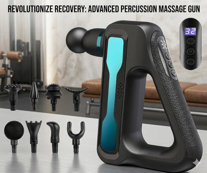 32 Speed 8-in-1 Muscle Recovery Massage Gun – Instant Relief for Back, Neck & Body Pain With  Smart Display