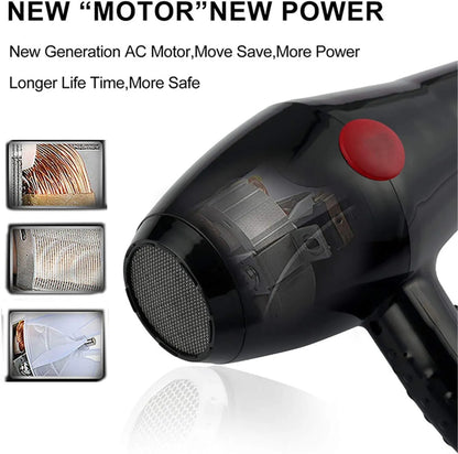 Professional Hair Dryer Fast Drying, Hot & Cold Air Blower Salon Style at Home