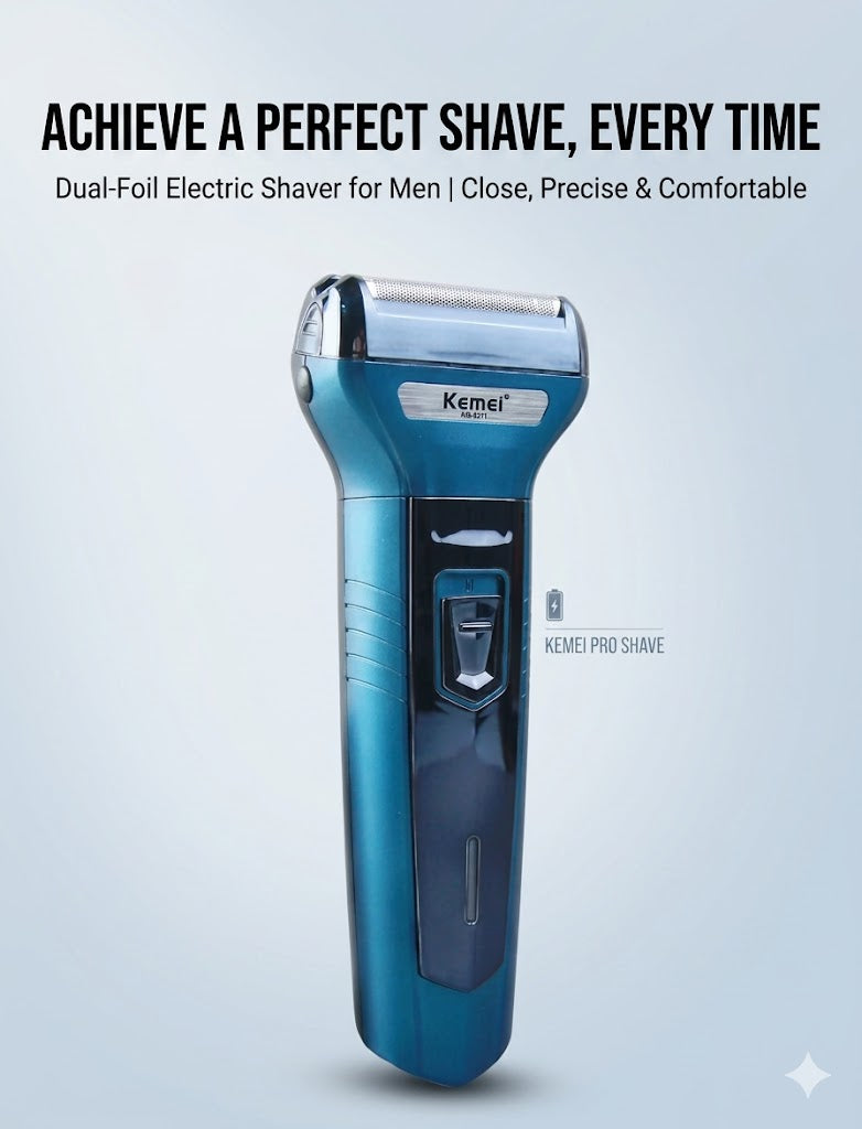 Kemei KM-6330 3-in-1 Professional Grooming Kit for Men - Rechargeable Hair Clipper, Nose Trimmer & Beard Shaver