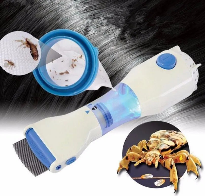 V Comb Head Lice Machine With Filter, Head Lice Treatment Machine Electric V Comb Head Lice Removal Machine Anti Lice Machine