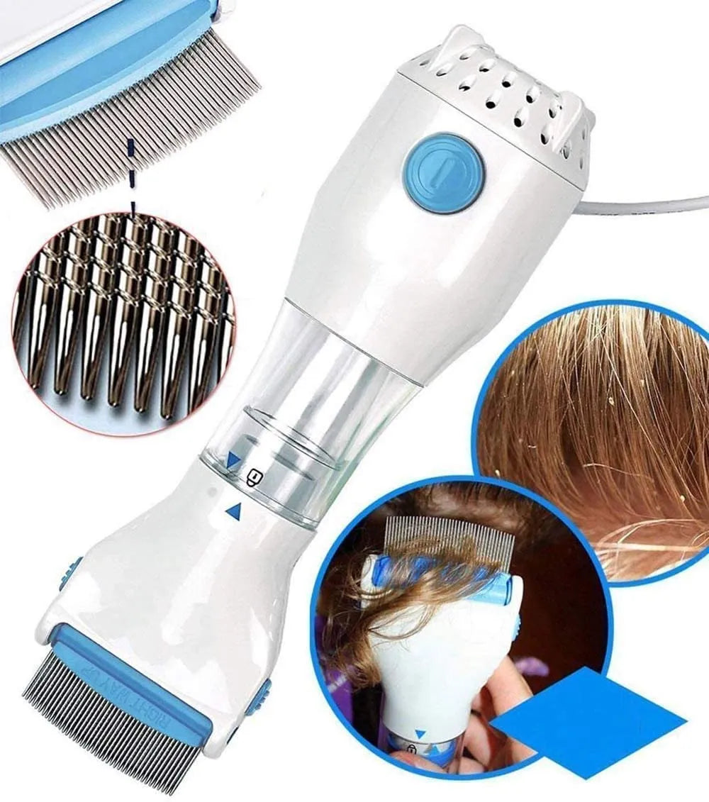 V Comb Head Lice Machine With Filter, Head Lice Treatment Machine Electric V Comb Head Lice Removal Machine Anti Lice Machine