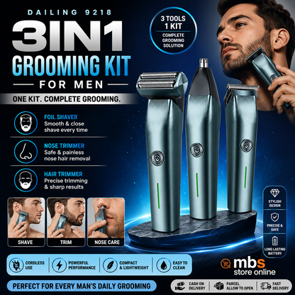 DL-9218 3 In 1 Rechargeable Hair Trimmer, Shaver, Nose Trimmer For Men. Hair Removal machine for men