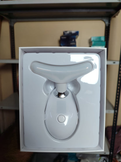 3-in-1 Rechargeable LED Face & Neck Massager | Wrinkle Removal, Double Chin & Puffiness Reducer