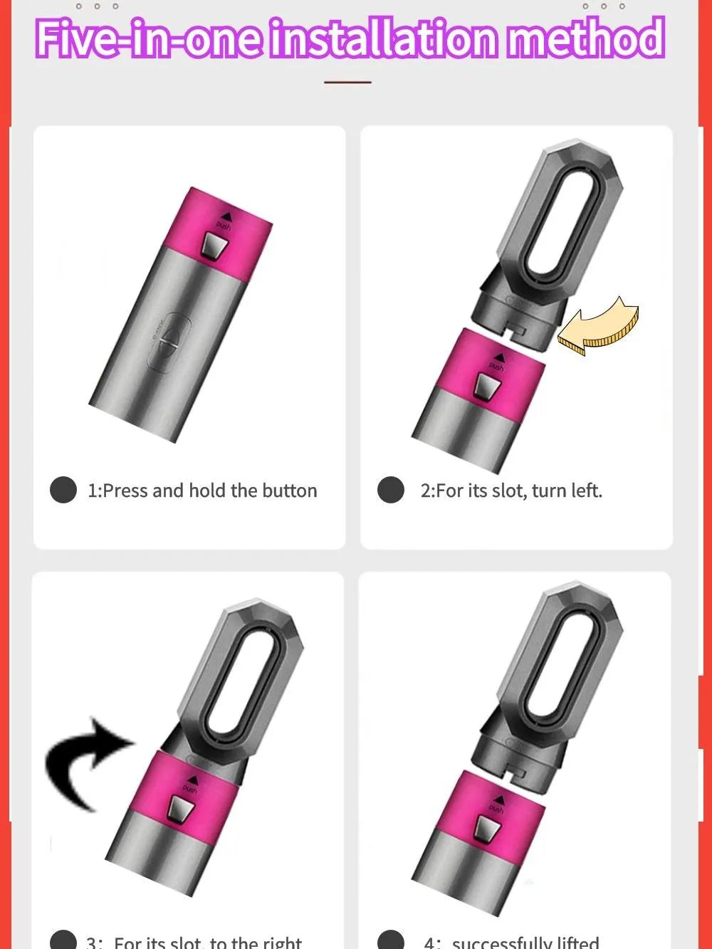 5 in 1 Hair Styler multi-function Professional Styling Tool hair dryer, hair curler, hot air comb, hair straightener