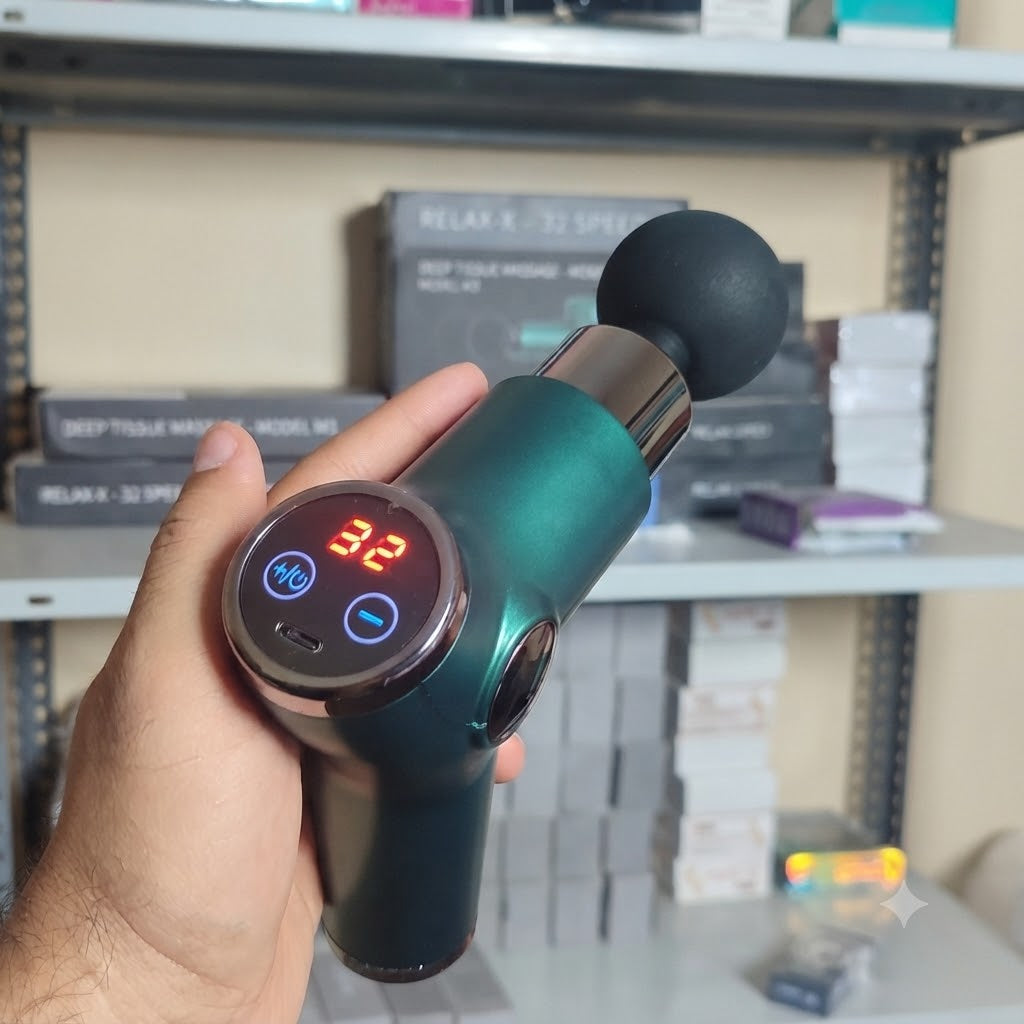 Professional 4-in-1 Touch Display Massager | 32-Speed Deep Tissue Pain & Fatigue Relief