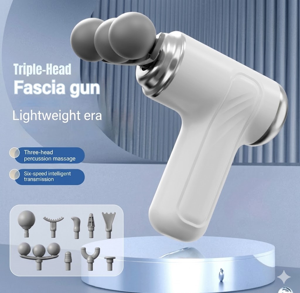 9-in-1 Deep Tissue Massage Gun with 3 Heads | Professional Percussion Muscle Massager for Pain Relief & Body Relaxation