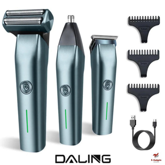 DL-9218 3 In 1 Rechargeable Hair Trimmer, Shaver, Nose Trimmer For Men. Hair Removal machine for men