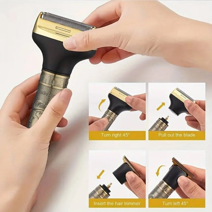 DL 9266 3-in-1 3 In 1 Rechargeable Hair Trimmer, Shaver, Nose Trimmer For Men. Hair Removal machine for men
