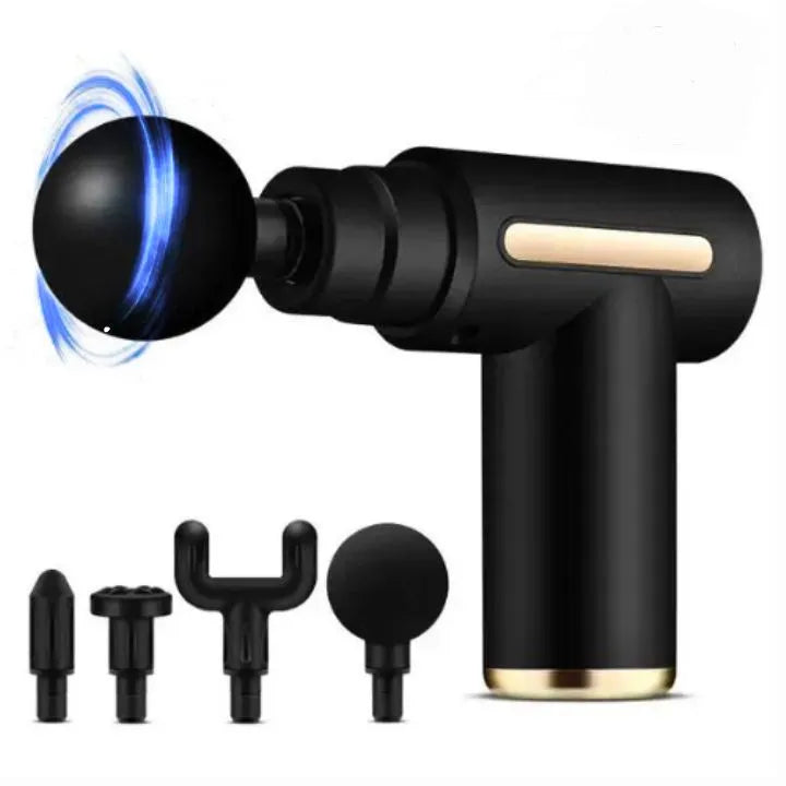 Premium 4-in-1 Deep Tissue Massage Gun - 6 Adjustable Speeds for Ultimate Pain Relief | Professional Body Massager for Neck, Back, Shoulder & Wrist Soreness Recovery
